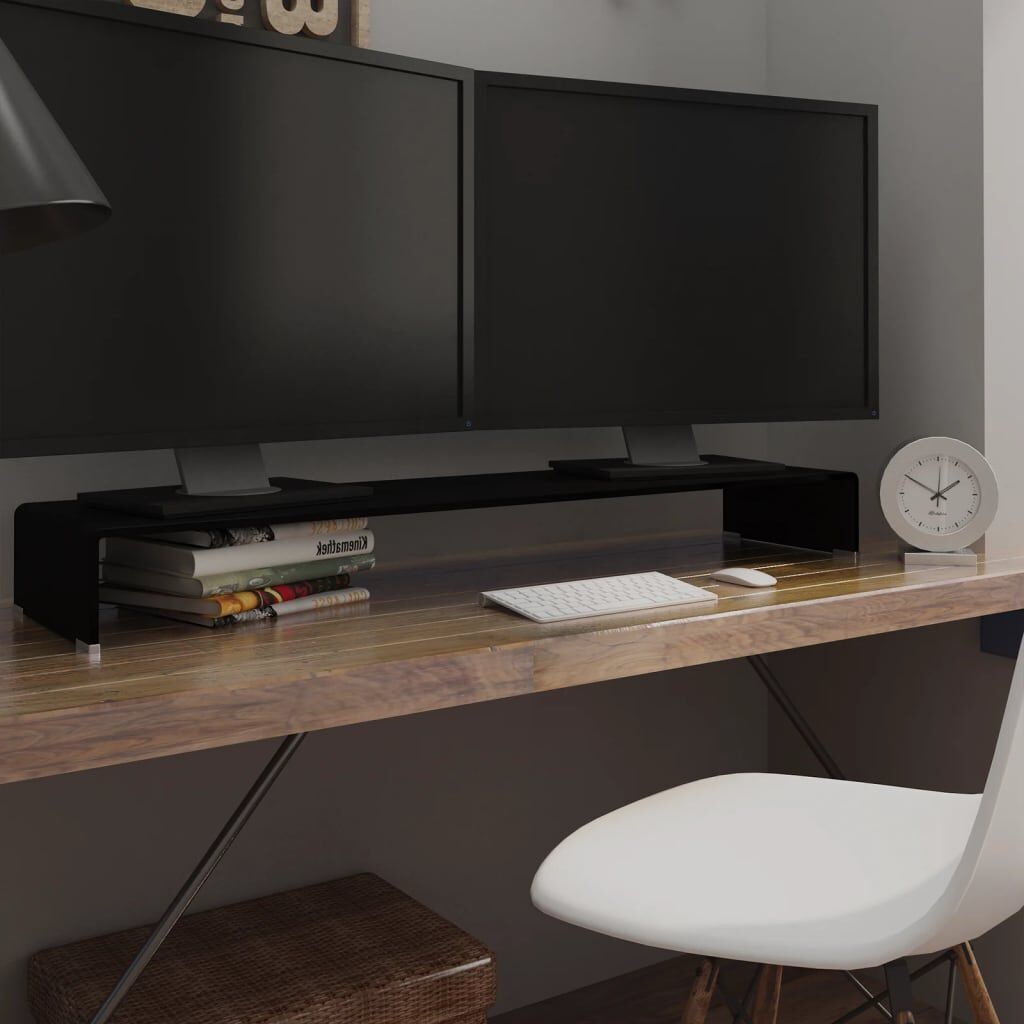 vidaXL TV Meubel Zwart Glas 120cm - 35% Korting!