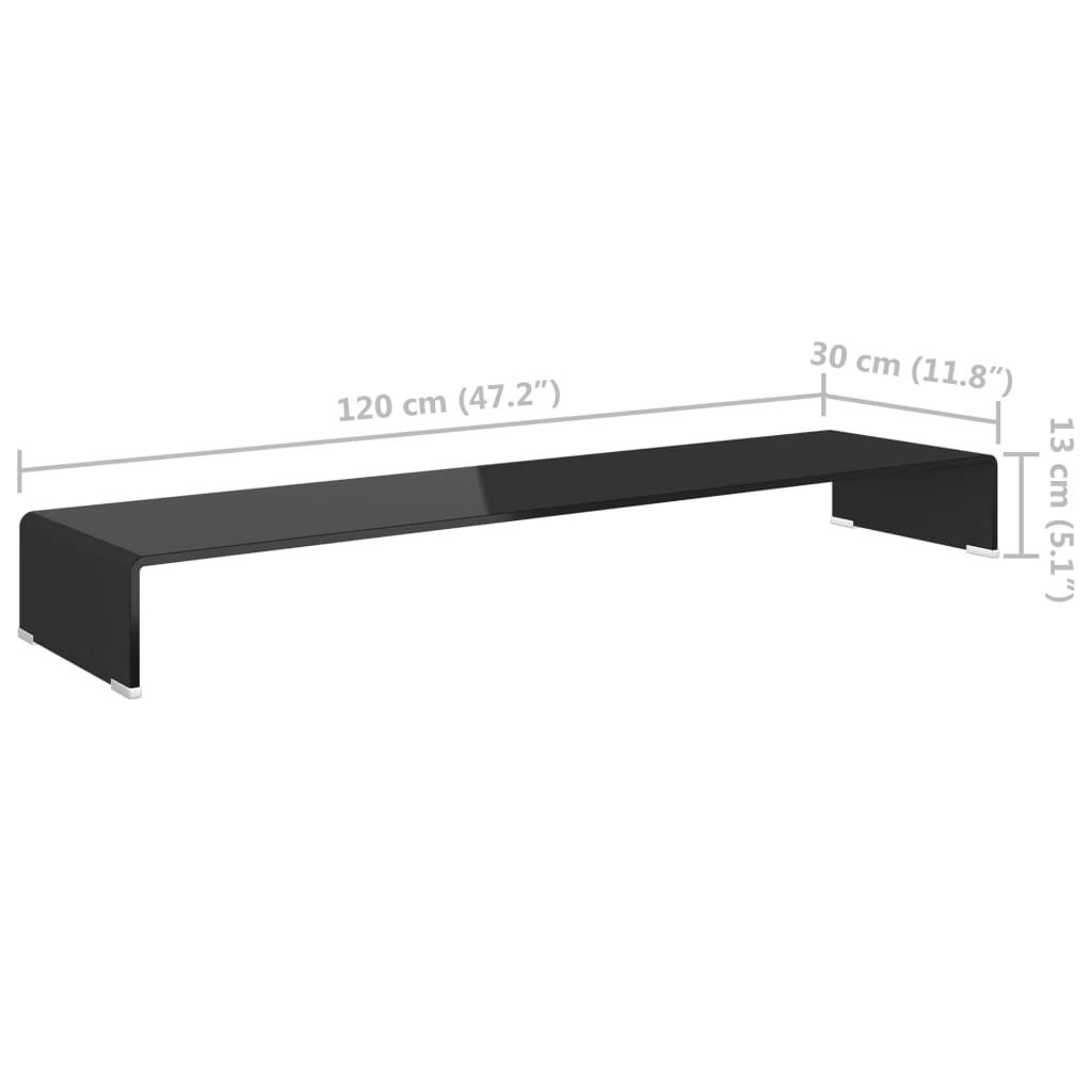 vidaXL TV Meubel Zwart Glas 120cm - 35% Korting!
