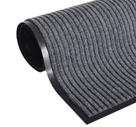 Grijze Ribbel Deurmat 150x90cm - 55% Korting!