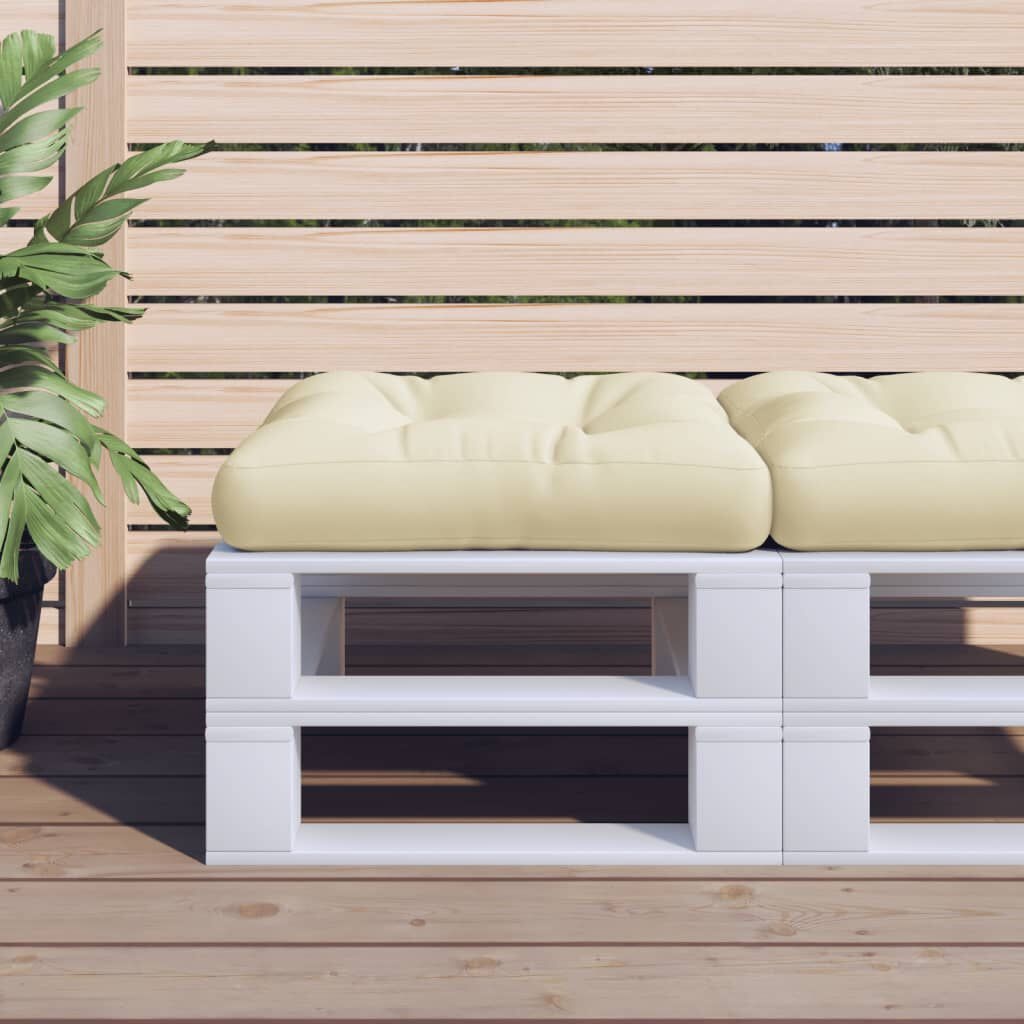 VidaXL Palletkussen Crème 50x50x12cm - 40% Korting!