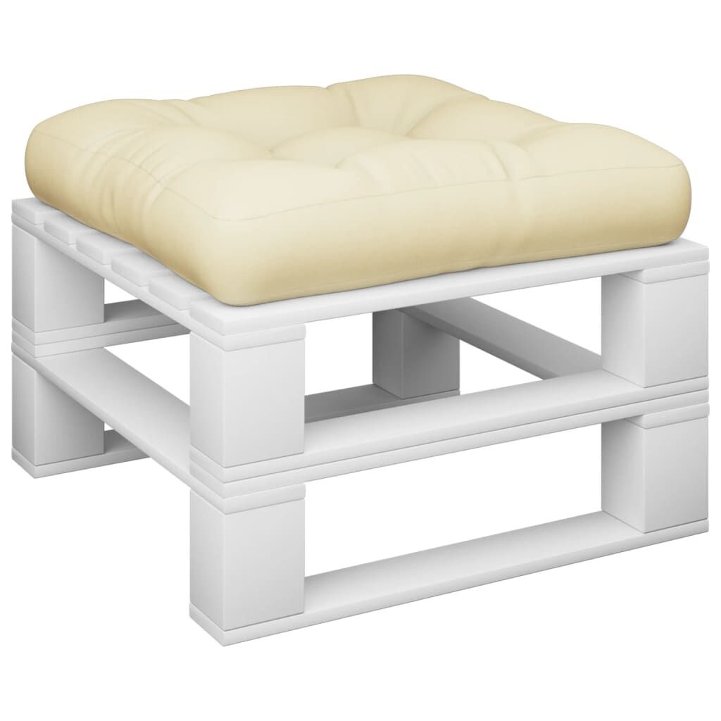 VidaXL Palletkussen Crème 50x50x12cm - 40% Korting!