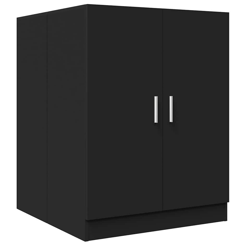 vidaXL Wasmachinekast Zwart - 35% Korting! Zo goed als nieuw