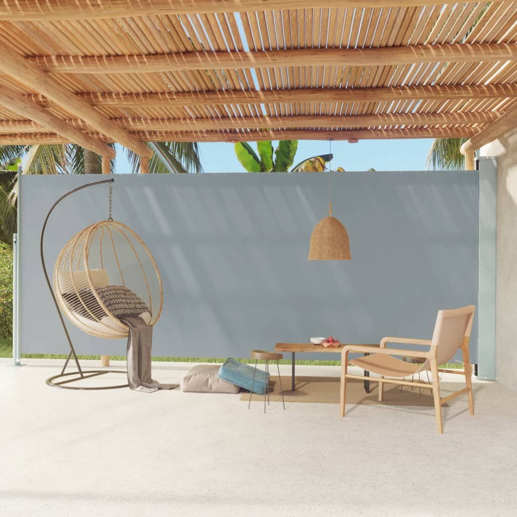 vidaXL Uittrekbaar Tuinscherm 220x600cm Grijs - 35% Korting!
