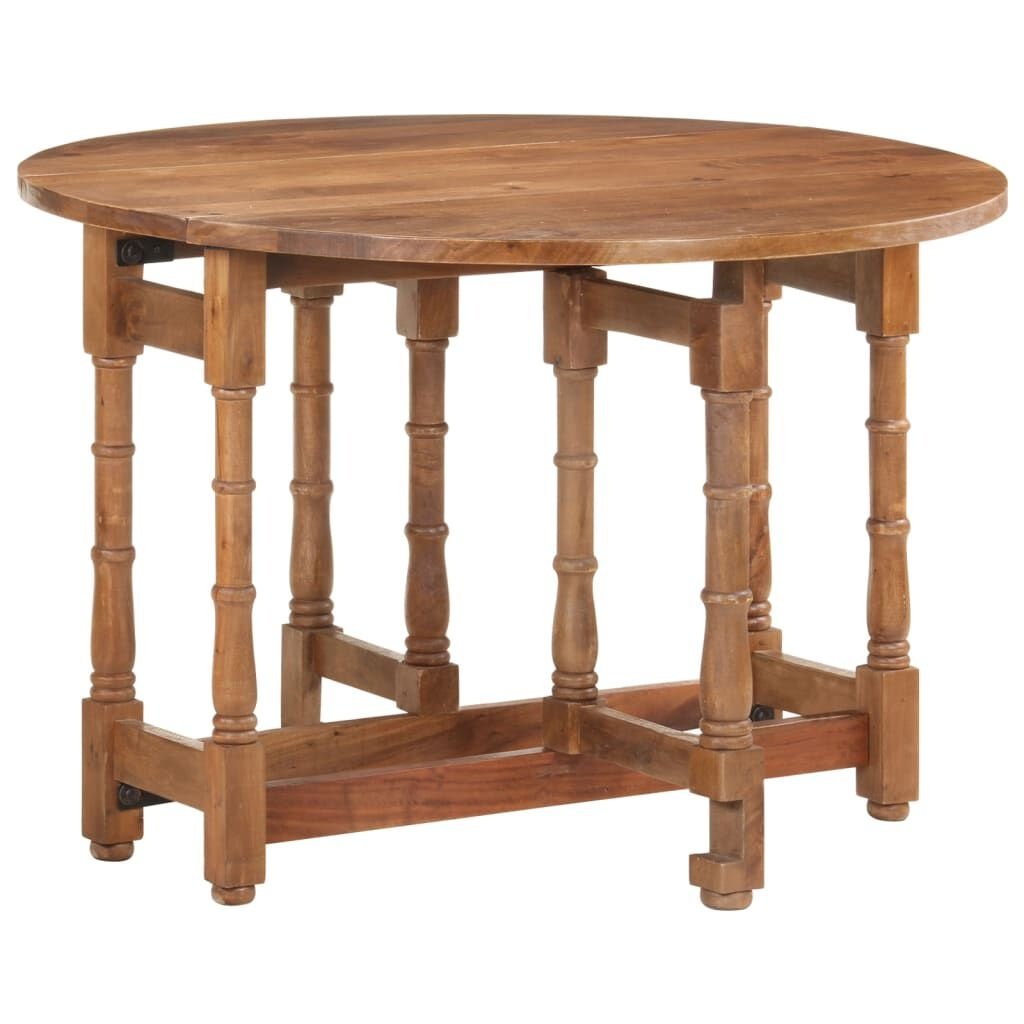 vidaXL Eettafel Mango Hout Ø110cm -55% Krassen