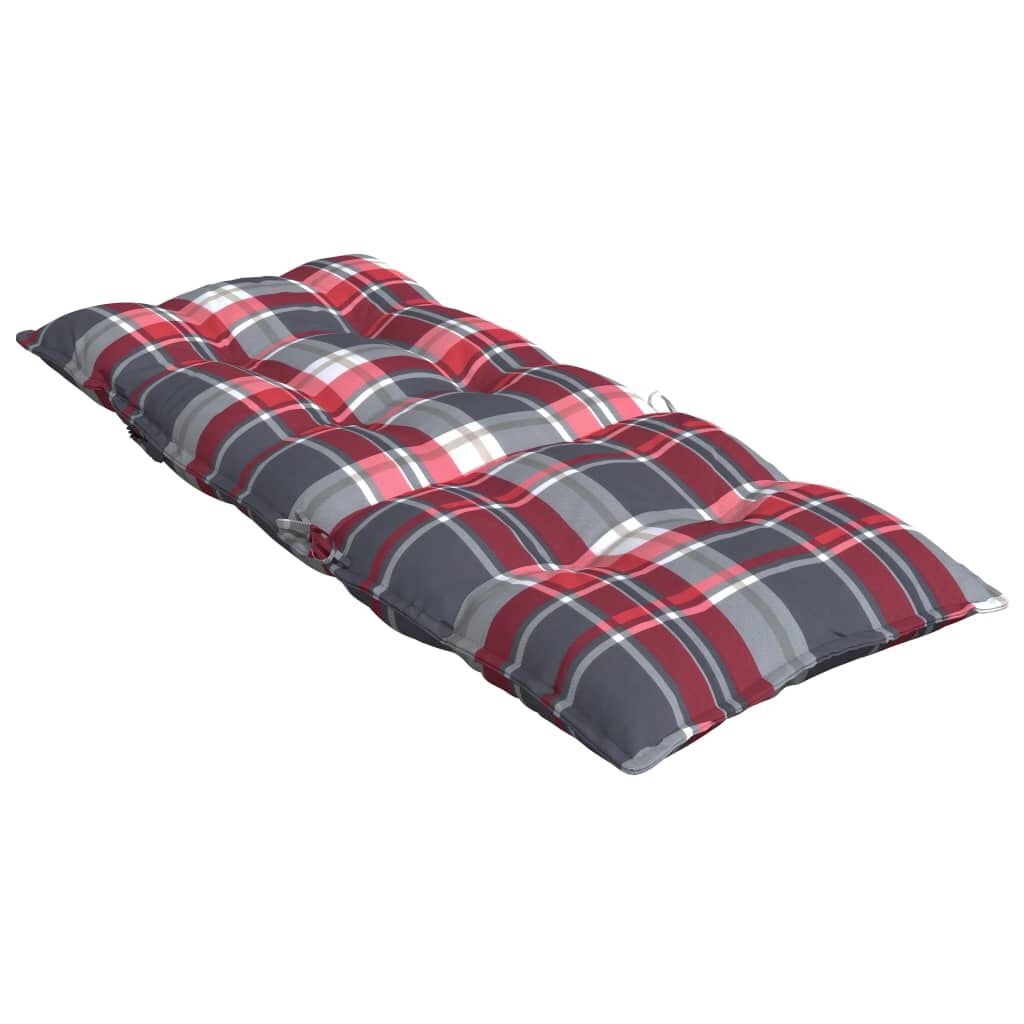 Stoelkussens Hoge Rug Rood Ruit - 2 Stuks - 40% Korting!