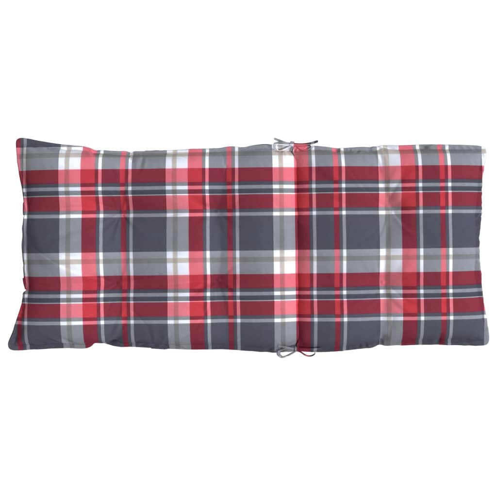 Stoelkussens Hoge Rug Rood Ruit - 2 Stuks - 40% Korting!