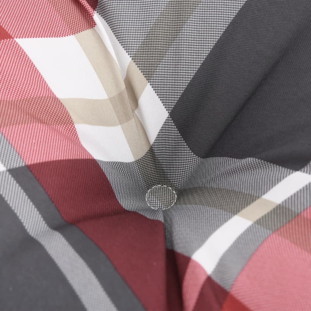 Stoelkussens Hoge Rug Rood Ruit - 2 Stuks - 40% Korting!
