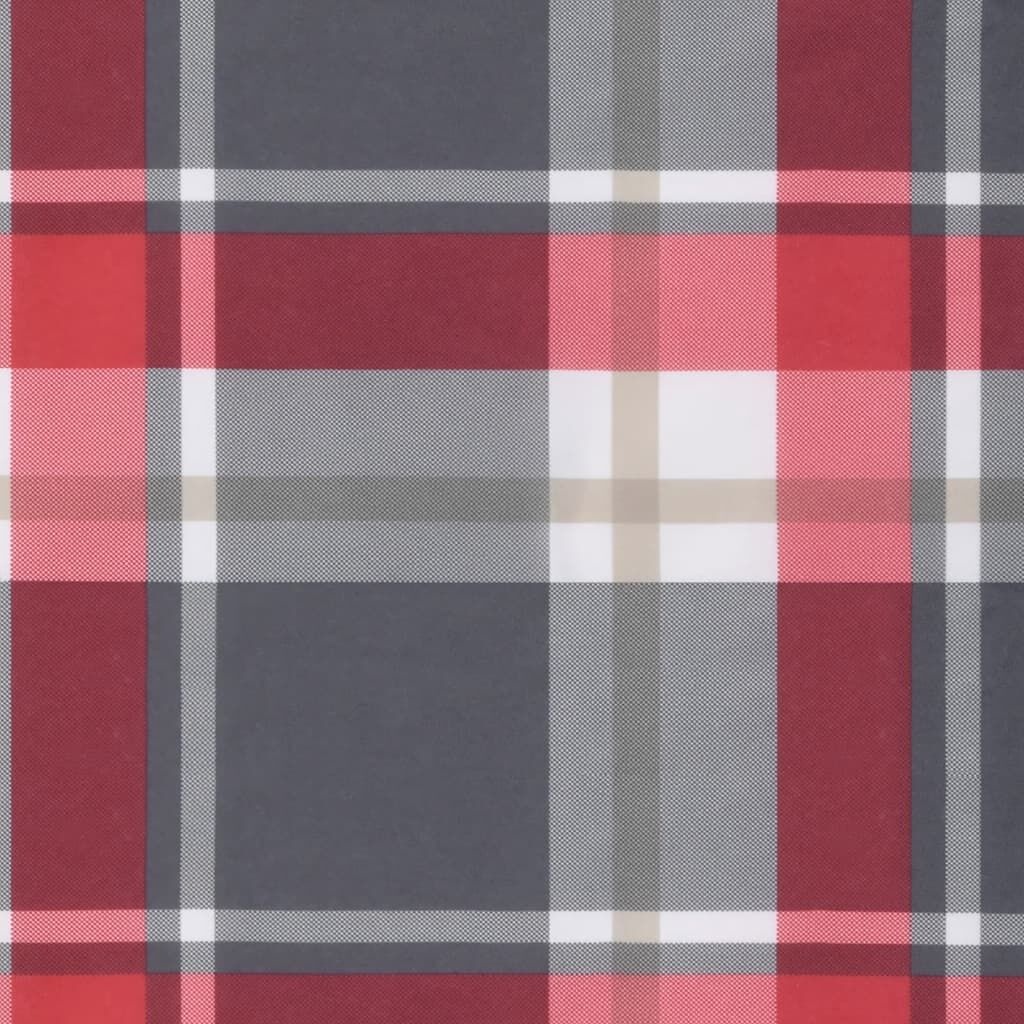 Stoelkussens Hoge Rug Rood Ruit - 2 Stuks - 40% Korting!