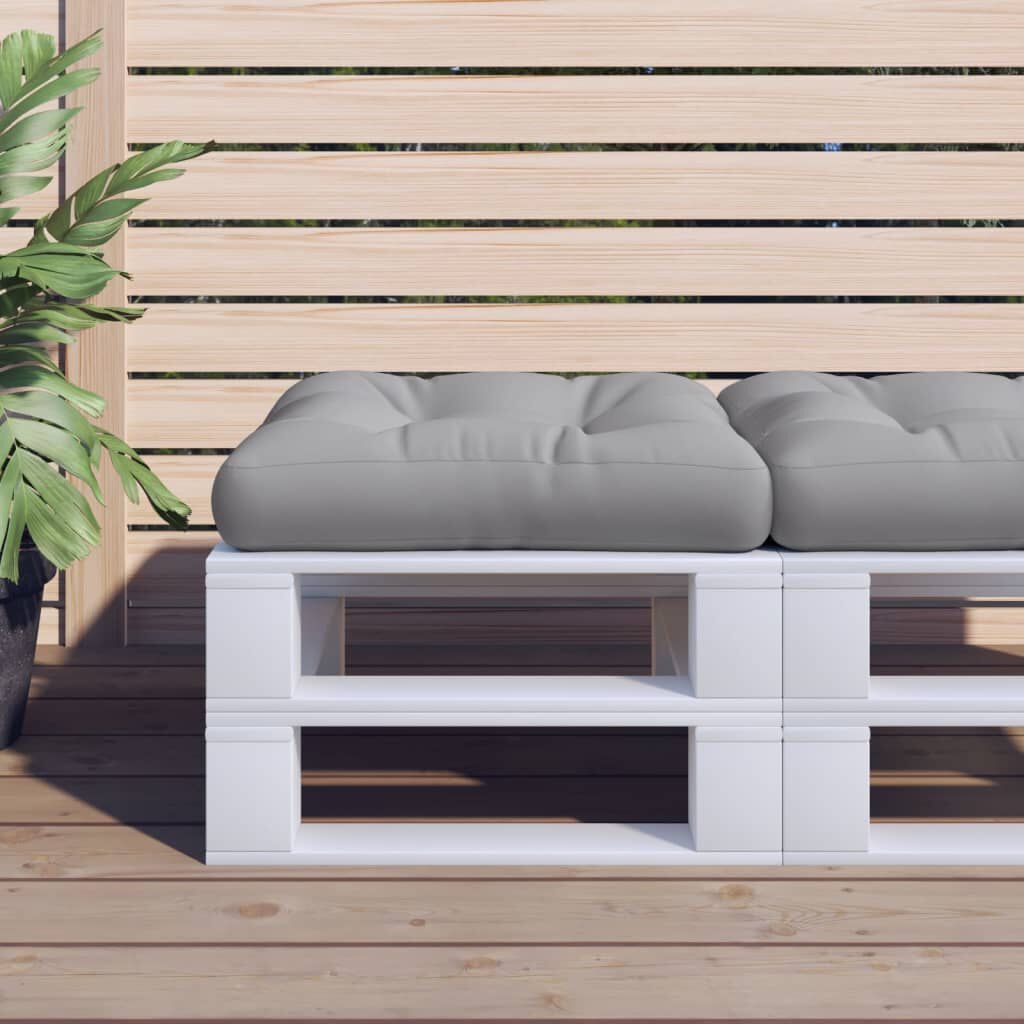 vidaXL Palletkussen 60x60 Grijs - 40% Korting! Nergens Goedkoper!