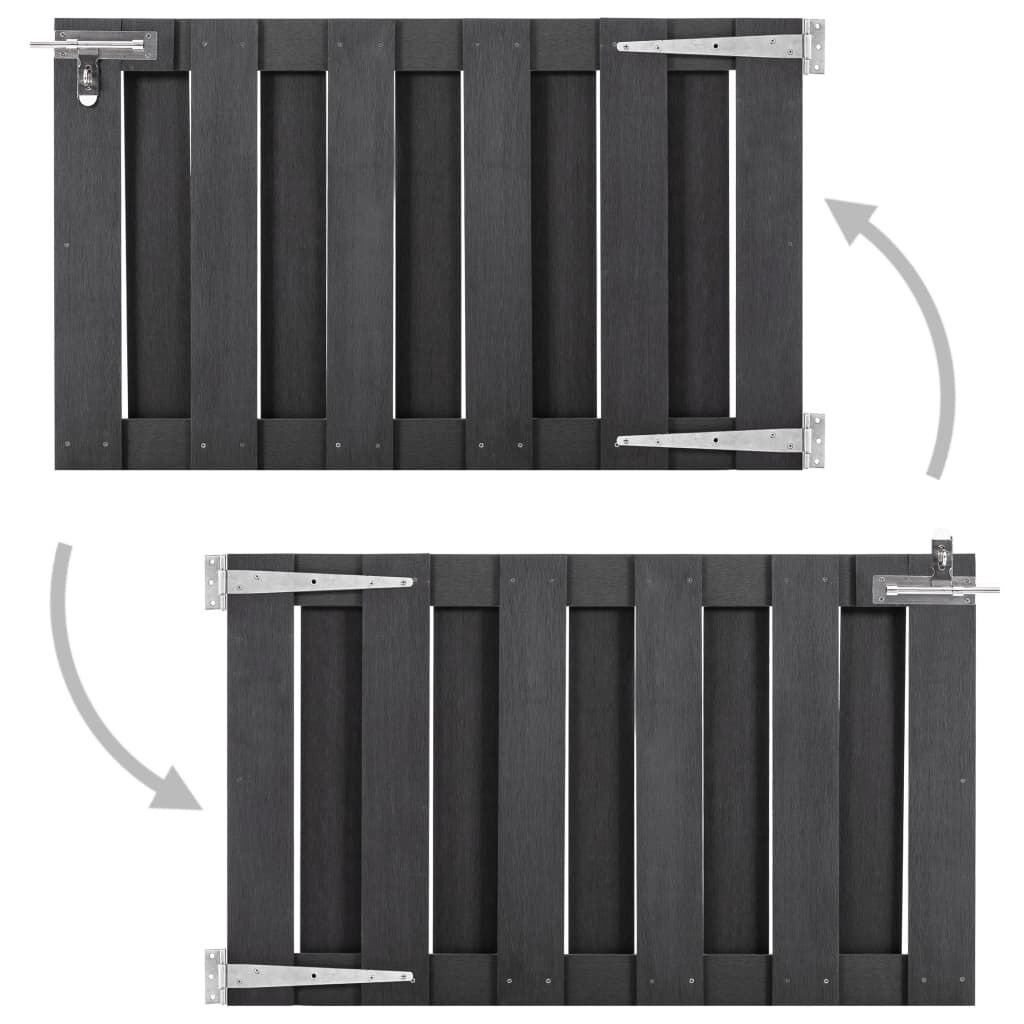 vidaXL HKC Poort Grijs 100x60cm - 60% Korting! (Incompleet)