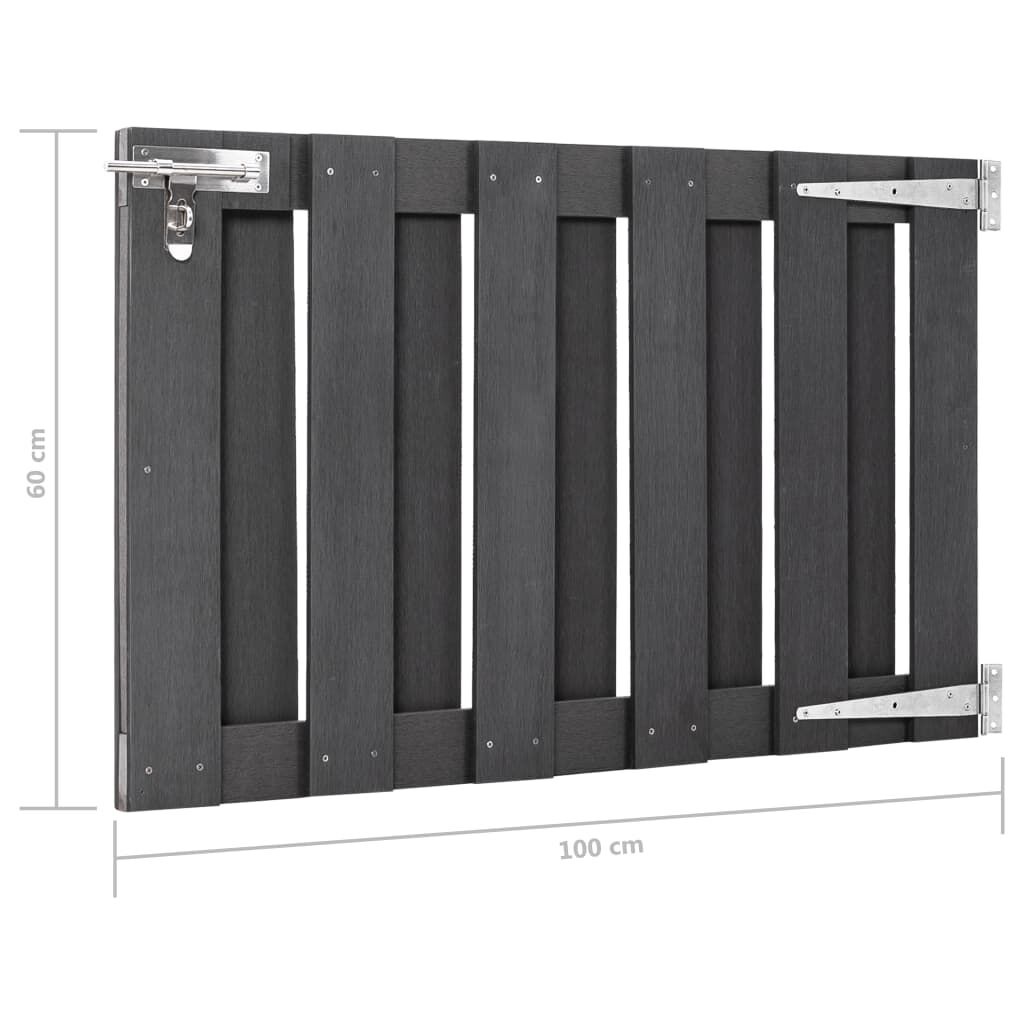 vidaXL HKC Poort Grijs 100x60cm - 60% Korting! (Incompleet)