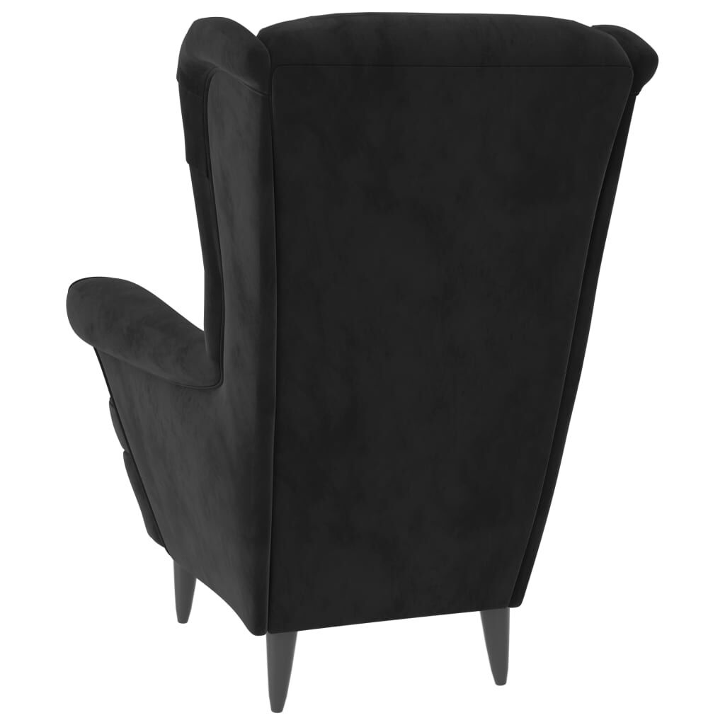 VidaXL Fluweel Fauteuil Zwart - 35% Korting!