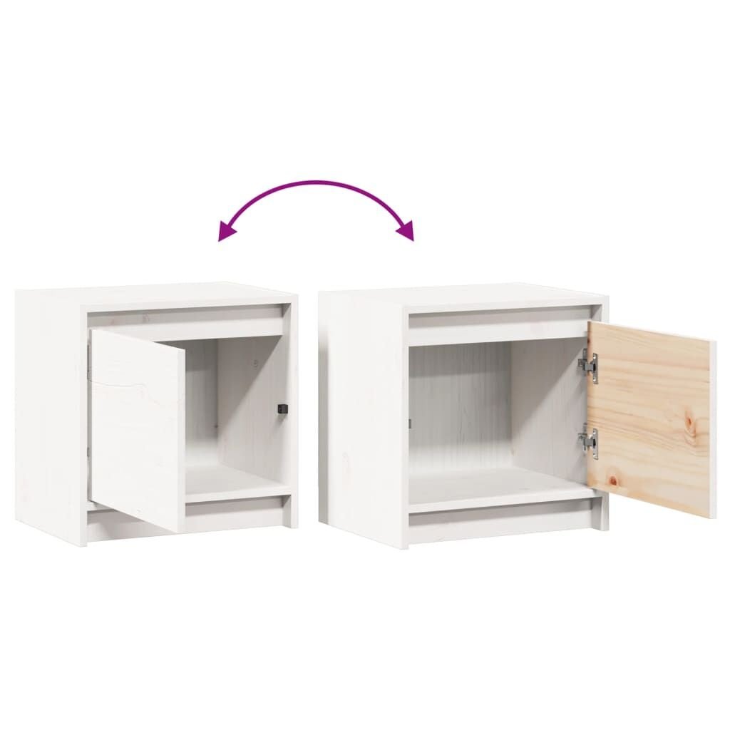 Nachtkastjes Grenenhout Wit (2 st) - 35% Korting!