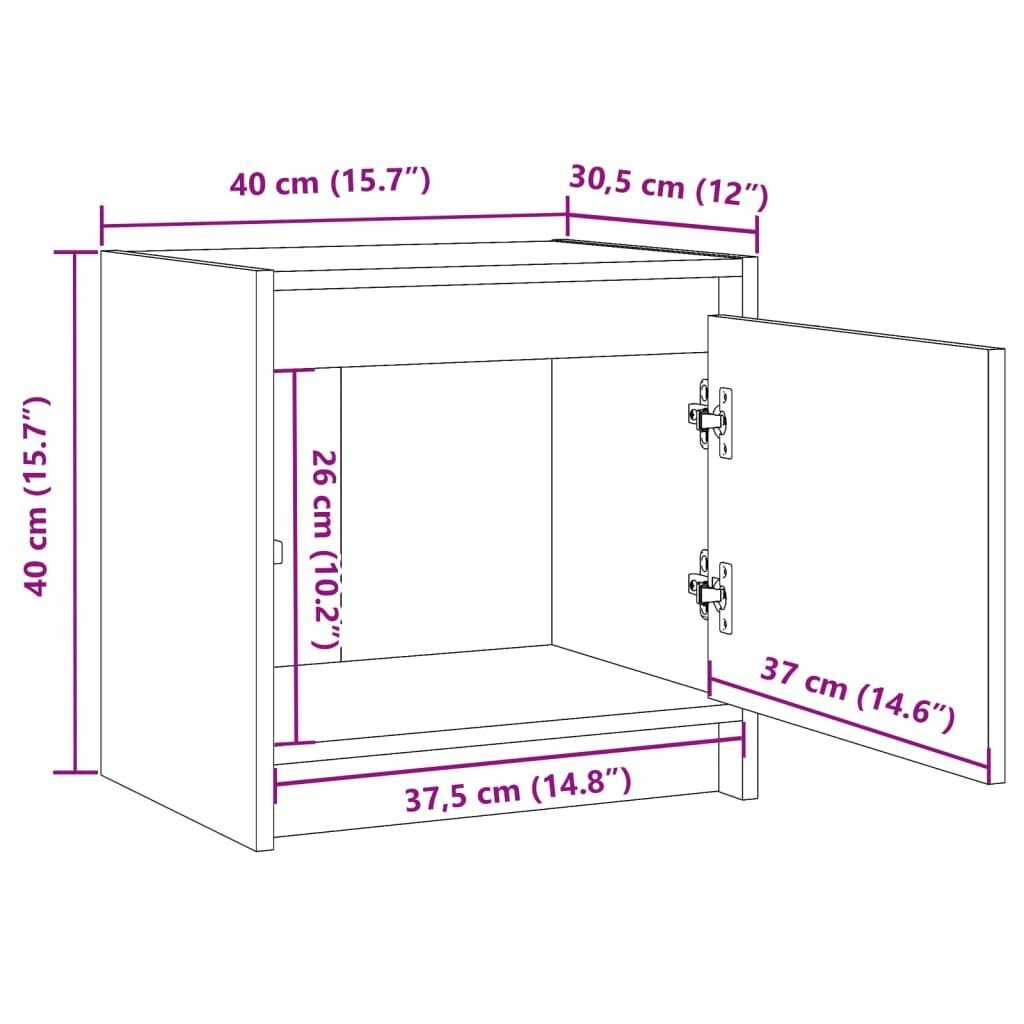 Nachtkastjes Grenenhout Wit (2 st) - 35% Korting!