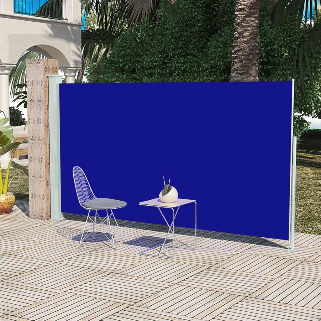 vidaXL Uittrekbaar Tuinscherm 160x300 cm Blauw - 35% Korting!