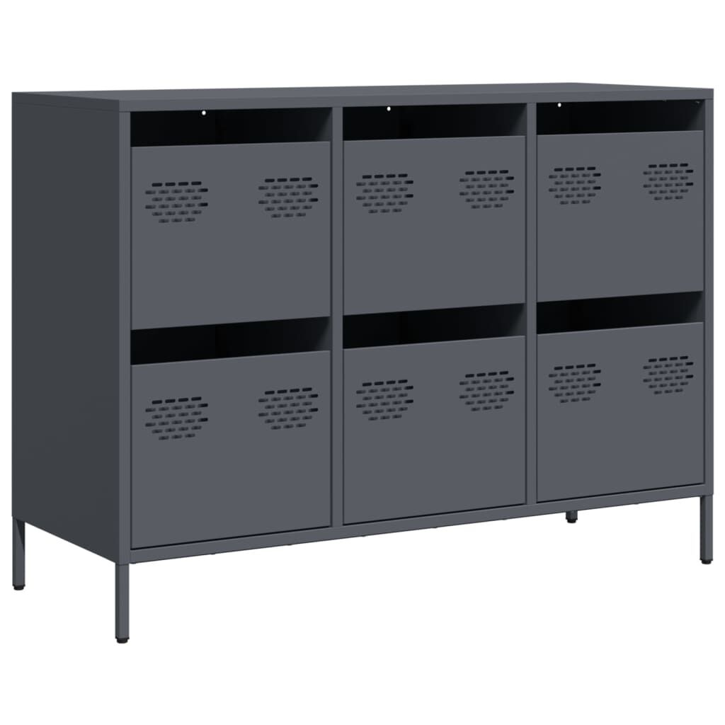 vidaXL Dressoir Antraciet 101cm - 35% Korting! Zo Goed Als Nieuw