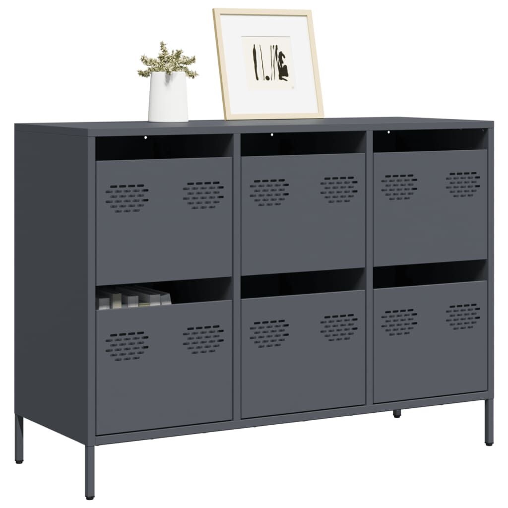 vidaXL Dressoir Antraciet 101cm - 35% Korting! Zo Goed Als Nieuw