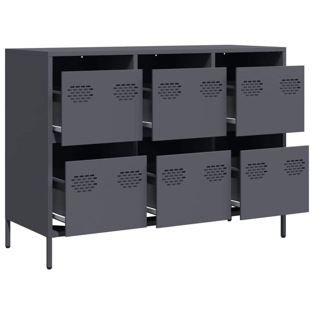 vidaXL Dressoir Antraciet 101cm - 35% Korting! Zo Goed Als Nieuw