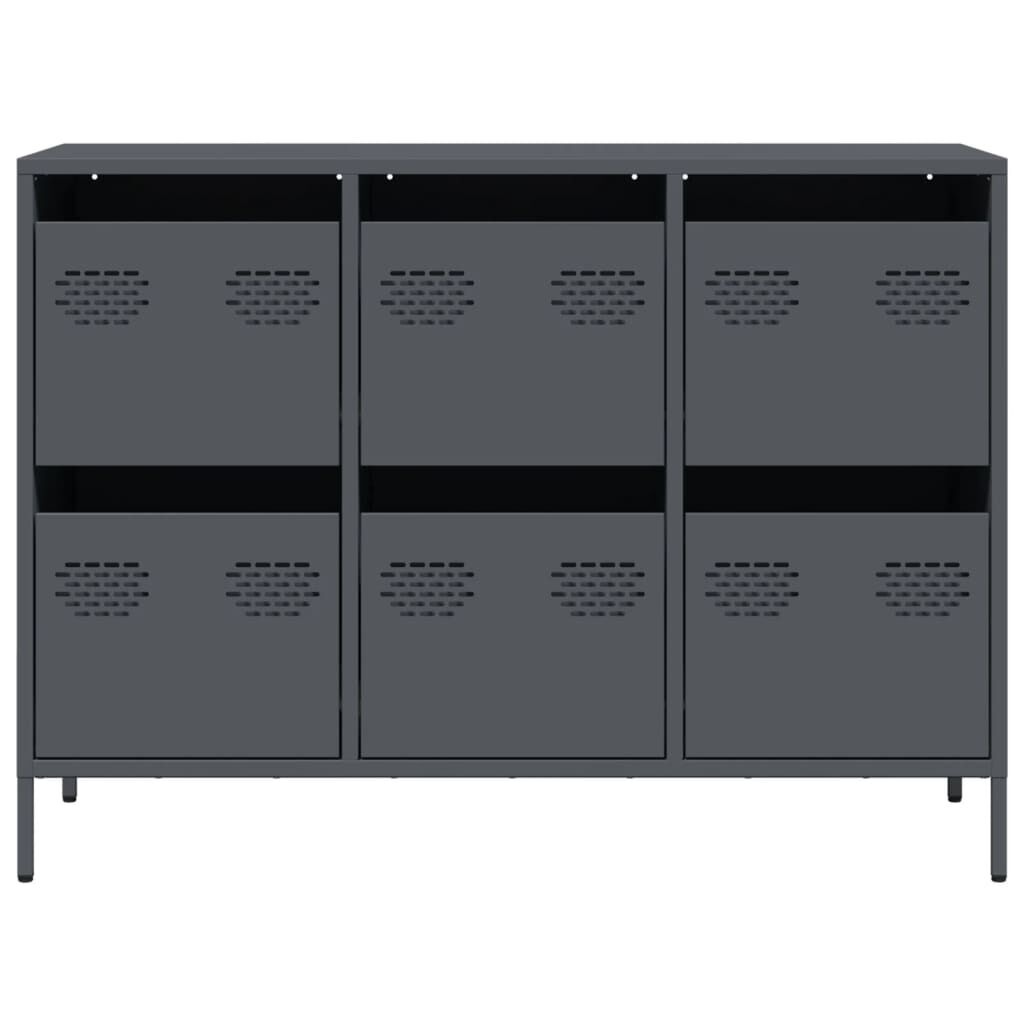 vidaXL Dressoir Antraciet 101cm - 35% Korting! Zo Goed Als Nieuw