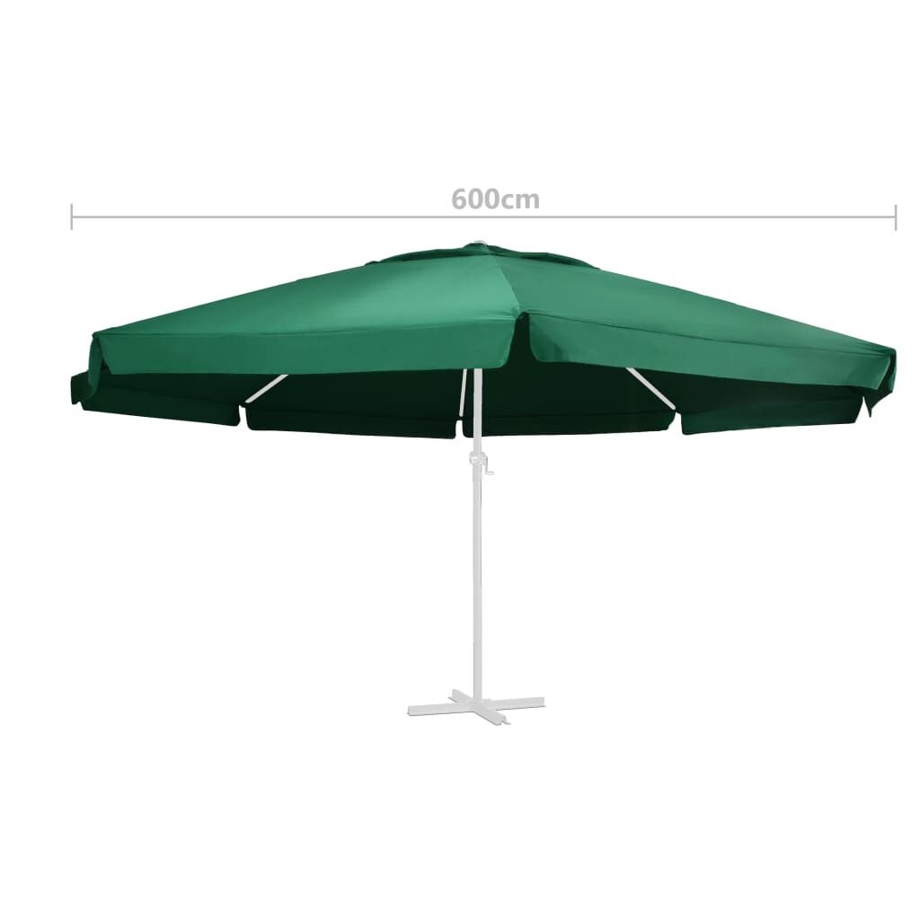 vidaXL Parasoldoek 600cm Groen - 35% Korting! Nieuw