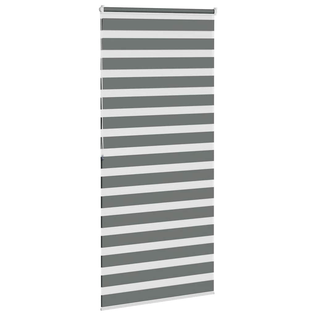 Zebra Rolgordijn Donkergrijs 115x200cm - 35% Korting!