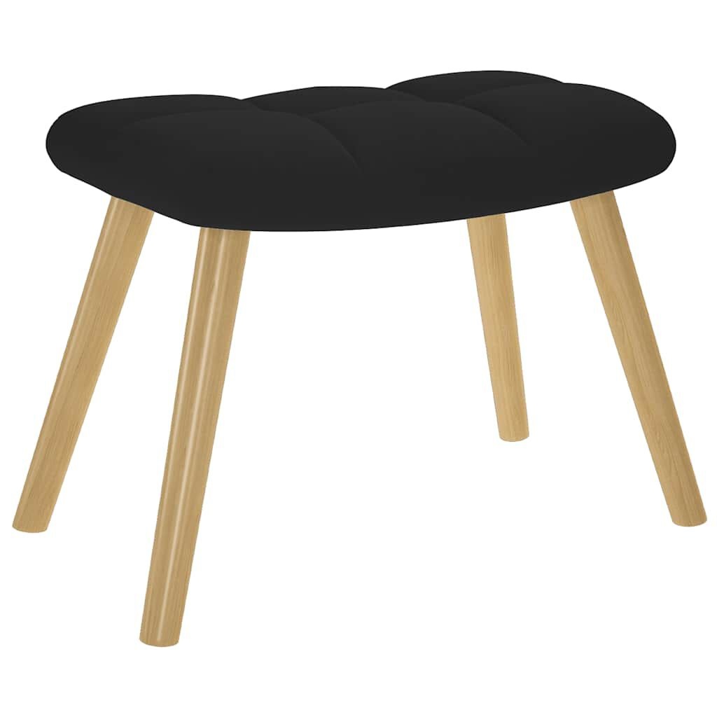vidaXL Relaxstoel + Voetenbank Zwart -35%