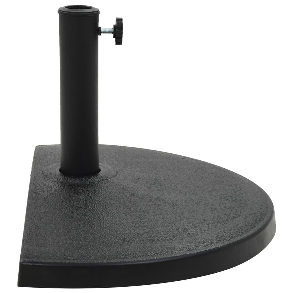 vidaXL Halfronde Parasolvoet Zwart 15kg - 40% Korting!