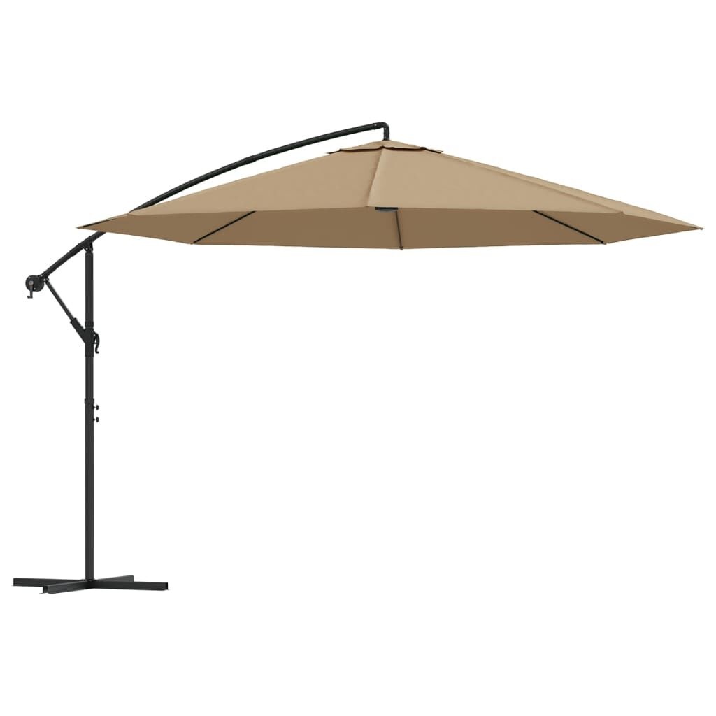 vidaXL Zweefparasol 350cm Taupe - 35% Korting! Nieuw!