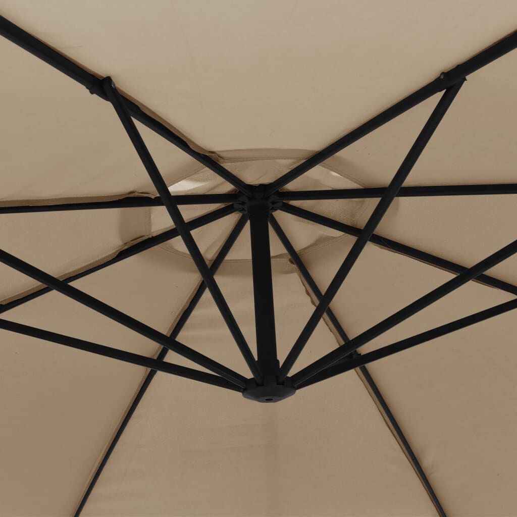 vidaXL Zweefparasol 350cm Taupe - 35% Korting! Nieuw!