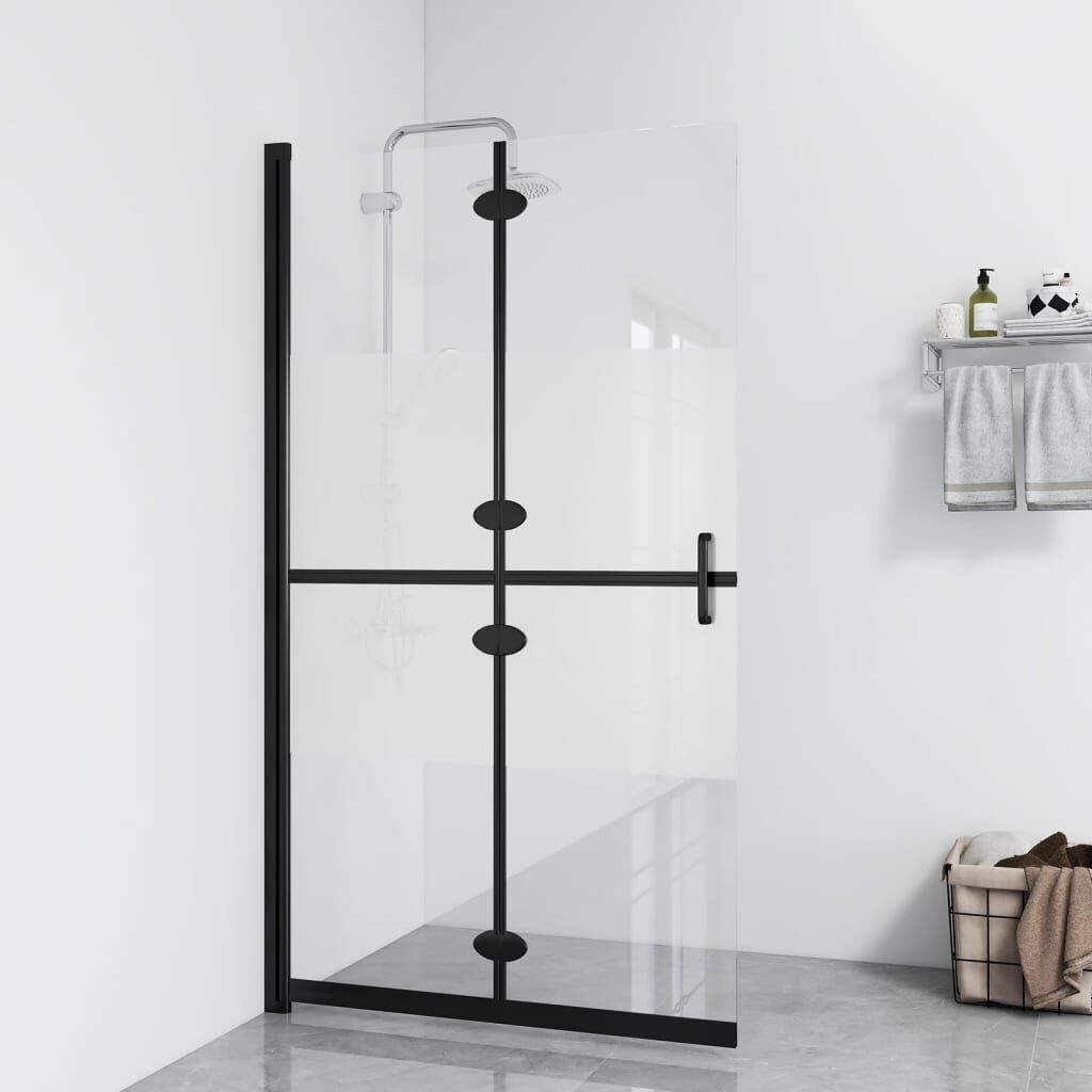 Inloopdouchewand Inklapbaar 100x190 Halfmat - 40% Korting!