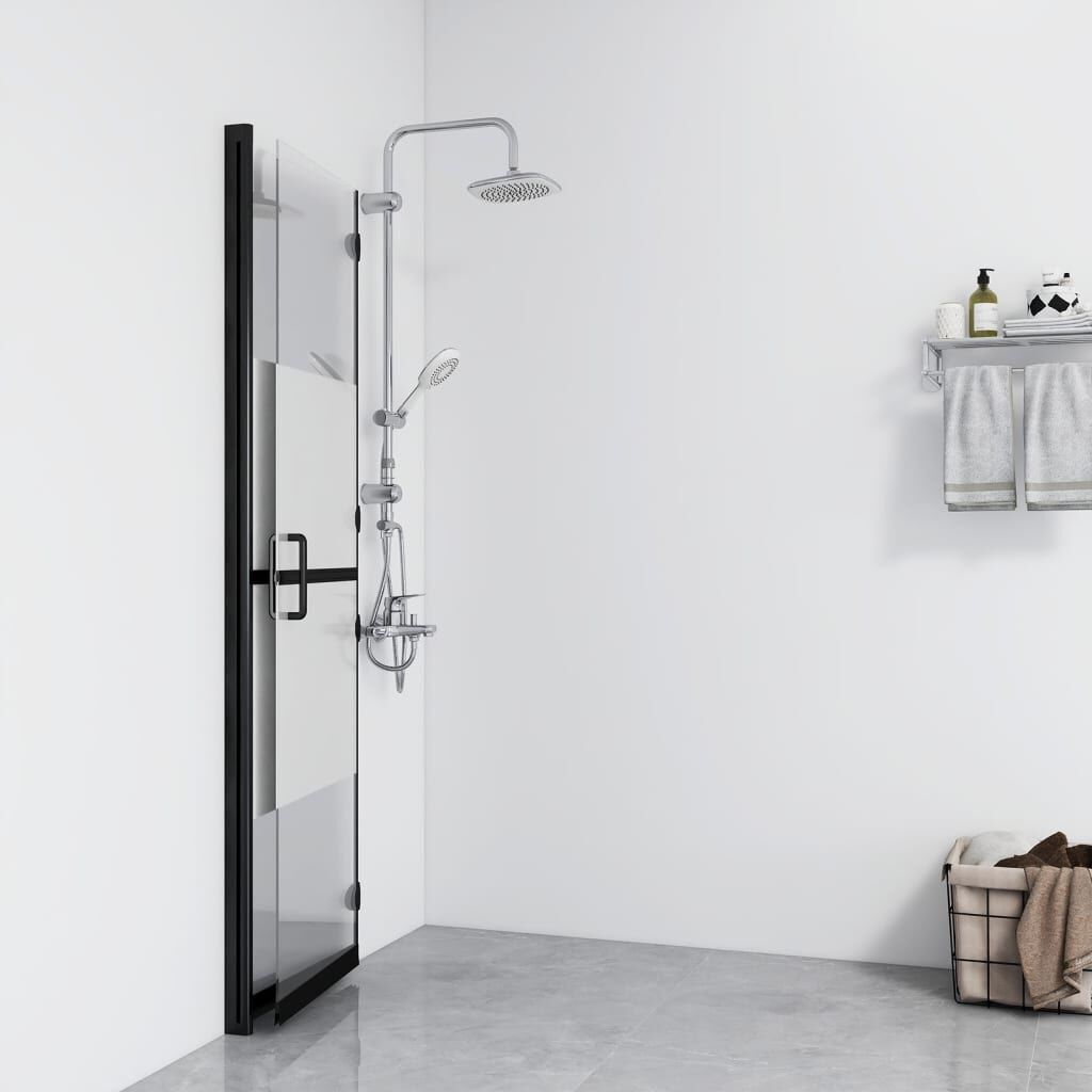 Inloopdouchewand Inklapbaar 100x190 Halfmat - 40% Korting!