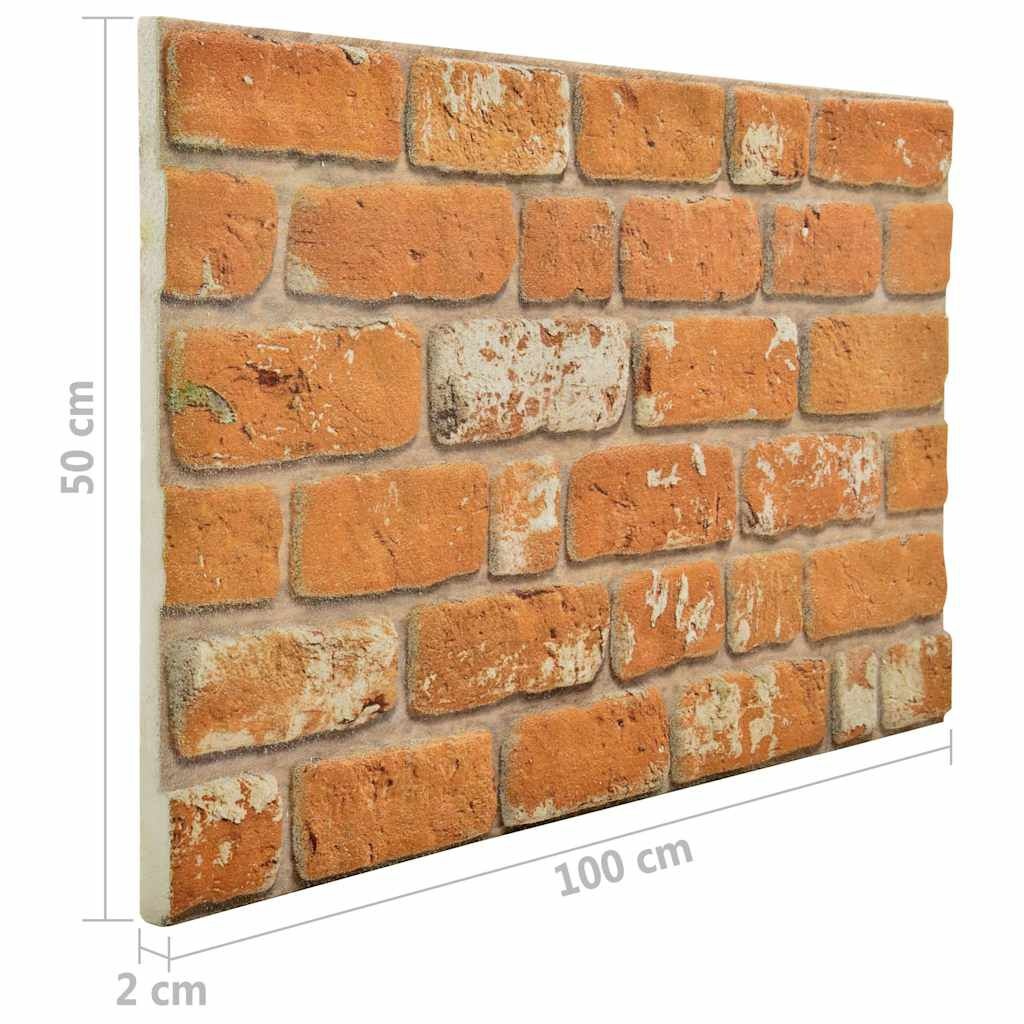 vidaXL 3D Wandpanelen Lichtbruin Baksteen (10 st) - 35% Korting!