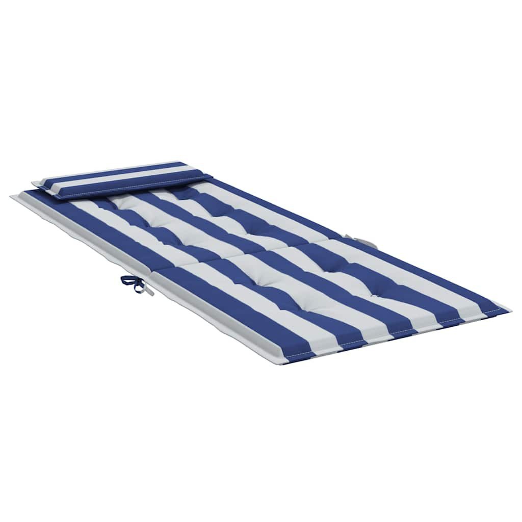 vidaXL Stoelkussens (6x) Hoge Rug Blauw/Wit -50%!