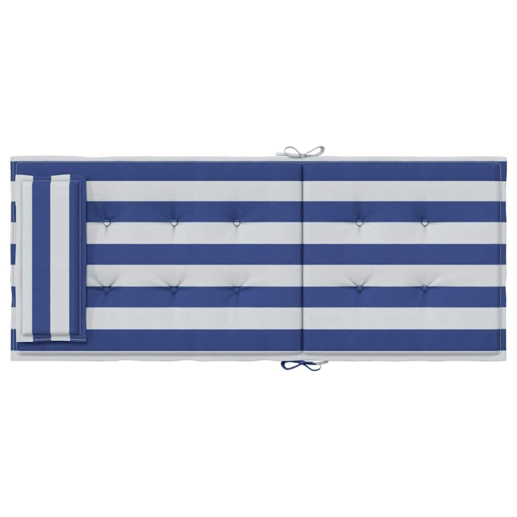 vidaXL Stoelkussens (6x) Hoge Rug Blauw/Wit -50%!