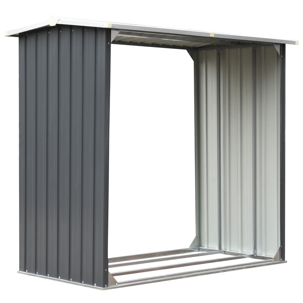 Haardhoutschuur gegalvaniseerd staal 172x91x154cm -40%