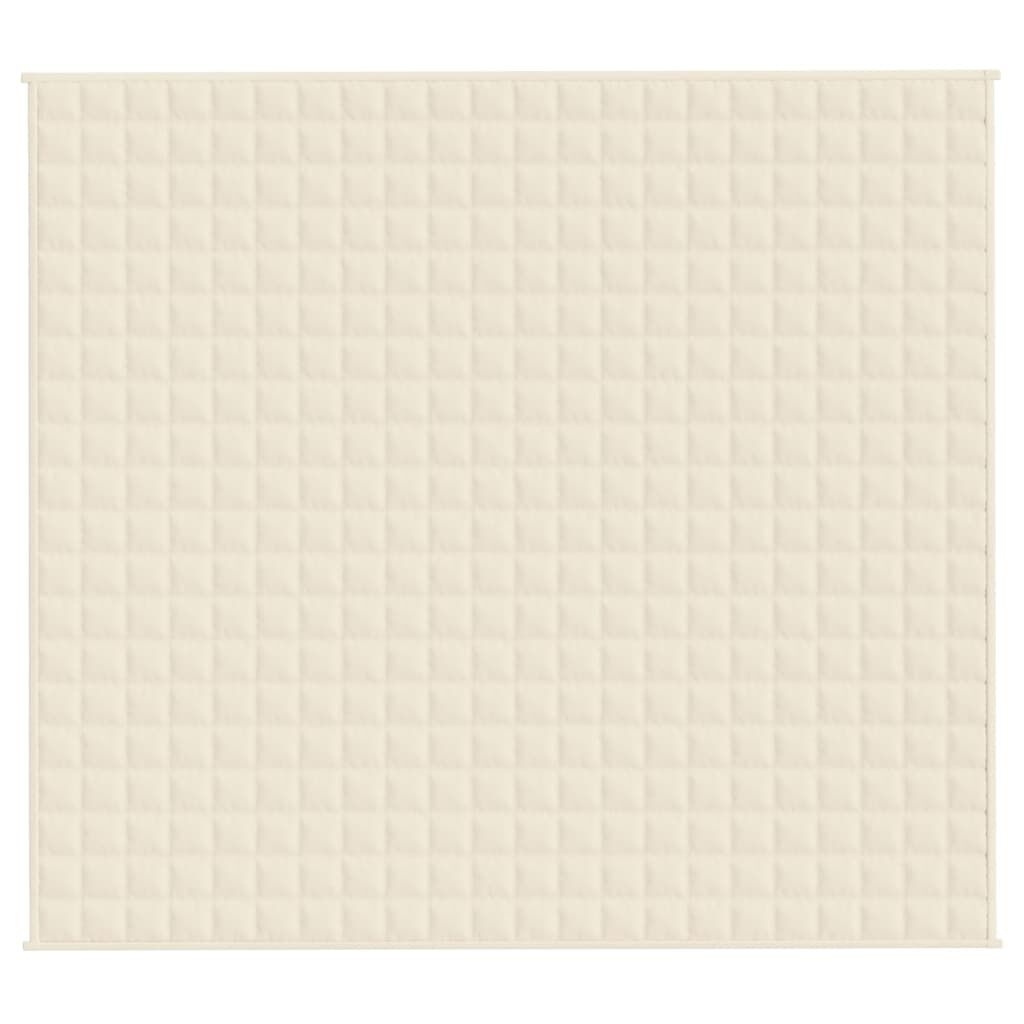 vidaXL Verzwaringsdeken 200x220cm 13kg Lichtcrème -55%