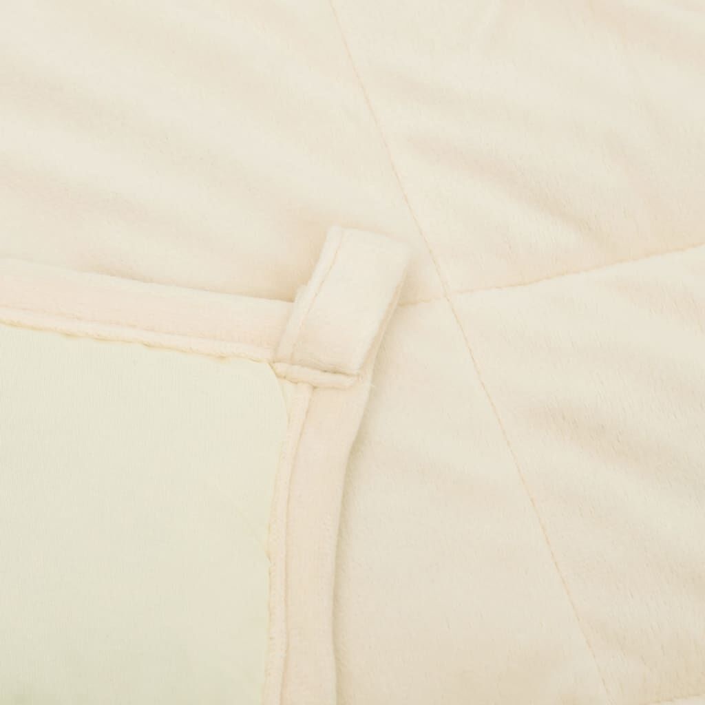vidaXL Verzwaringsdeken 200x220cm 13kg Lichtcrème -55%