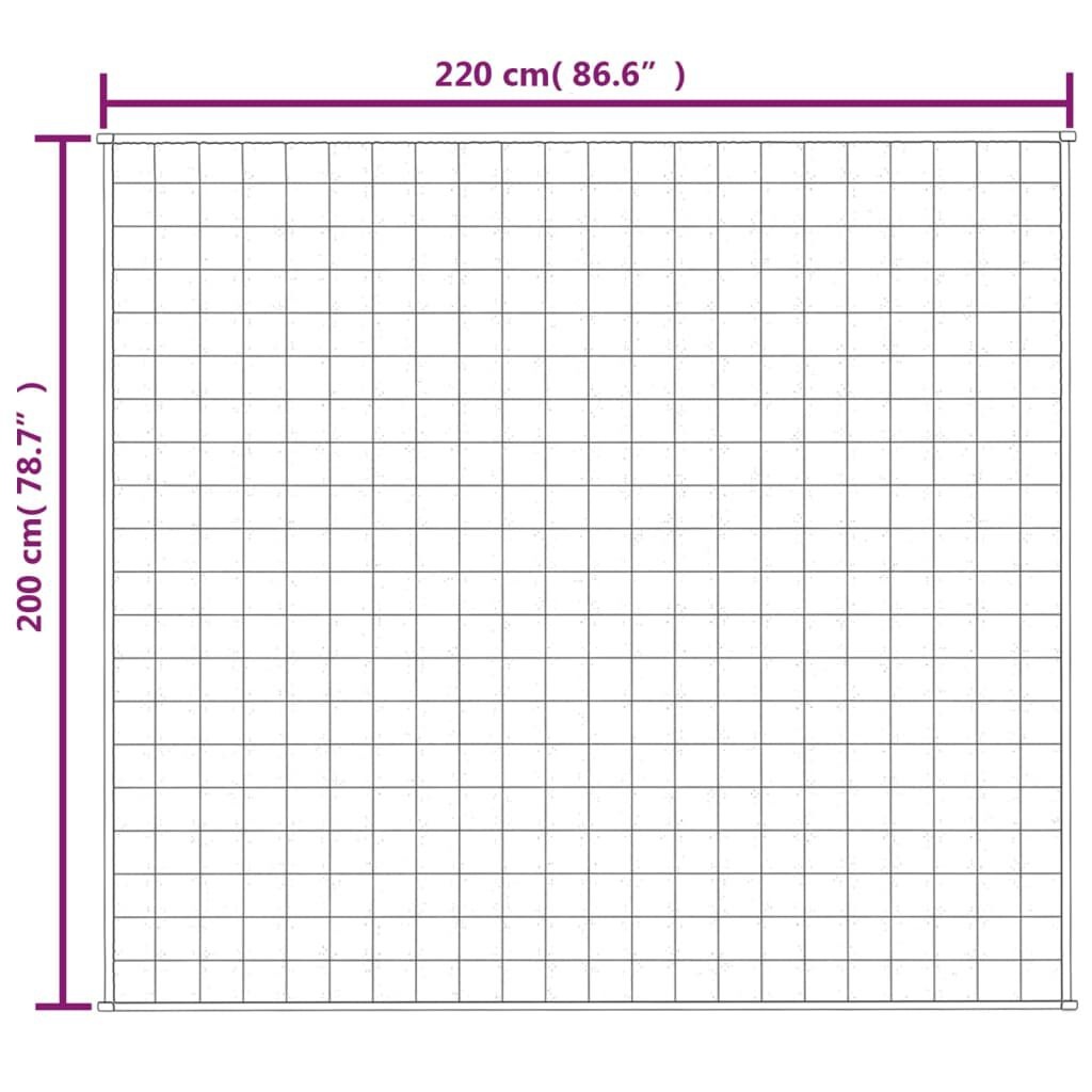 vidaXL Verzwaringsdeken 200x220cm 13kg Lichtcrème -55%