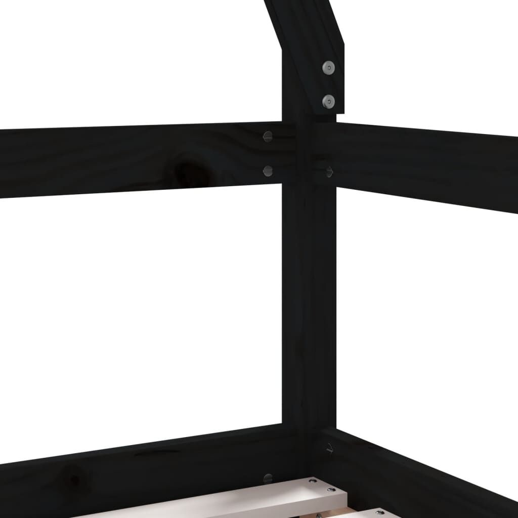 vidaXL Kinderbedframe 70x140 Zwart Grenenhout -35%