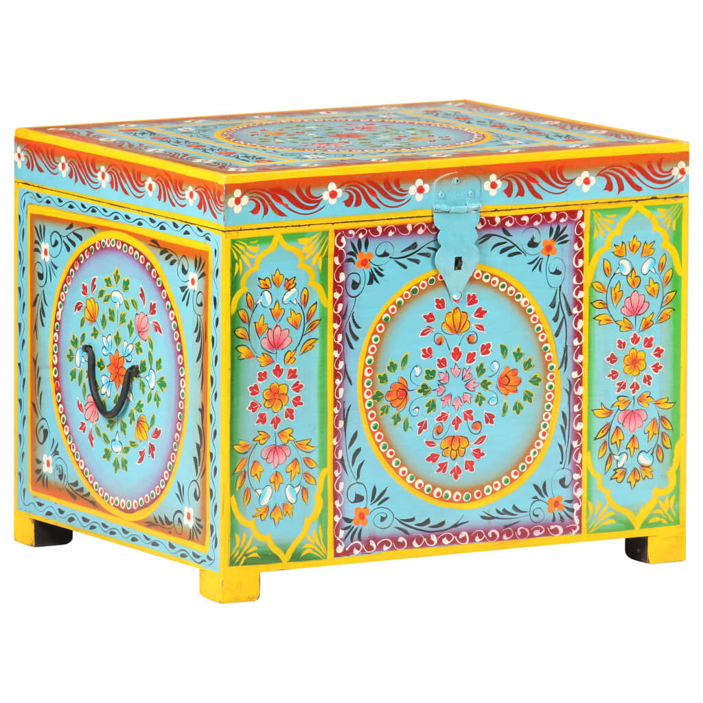 Handgeschilderde Opbergbox Mango 50x40cm - Uniek! 35% Korting