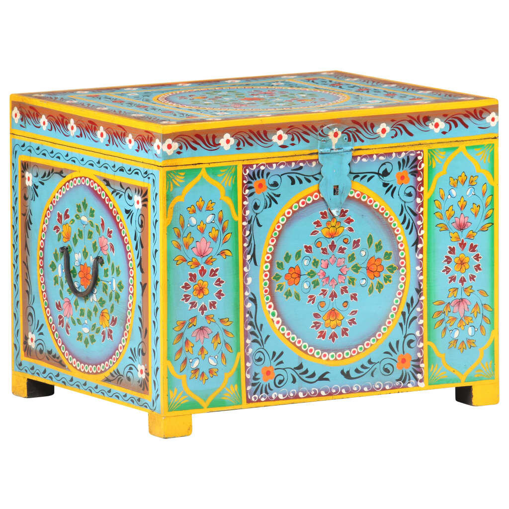 Handgeschilderde Opbergbox Mango 50x40cm - Uniek! 35% Korting