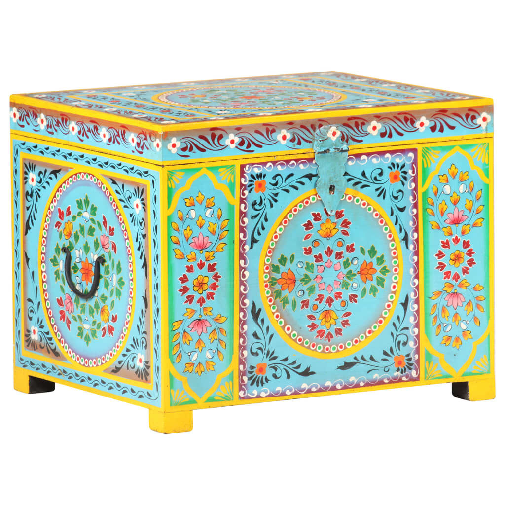 Handgeschilderde Opbergbox Mango 50x40cm - Uniek! 35% Korting