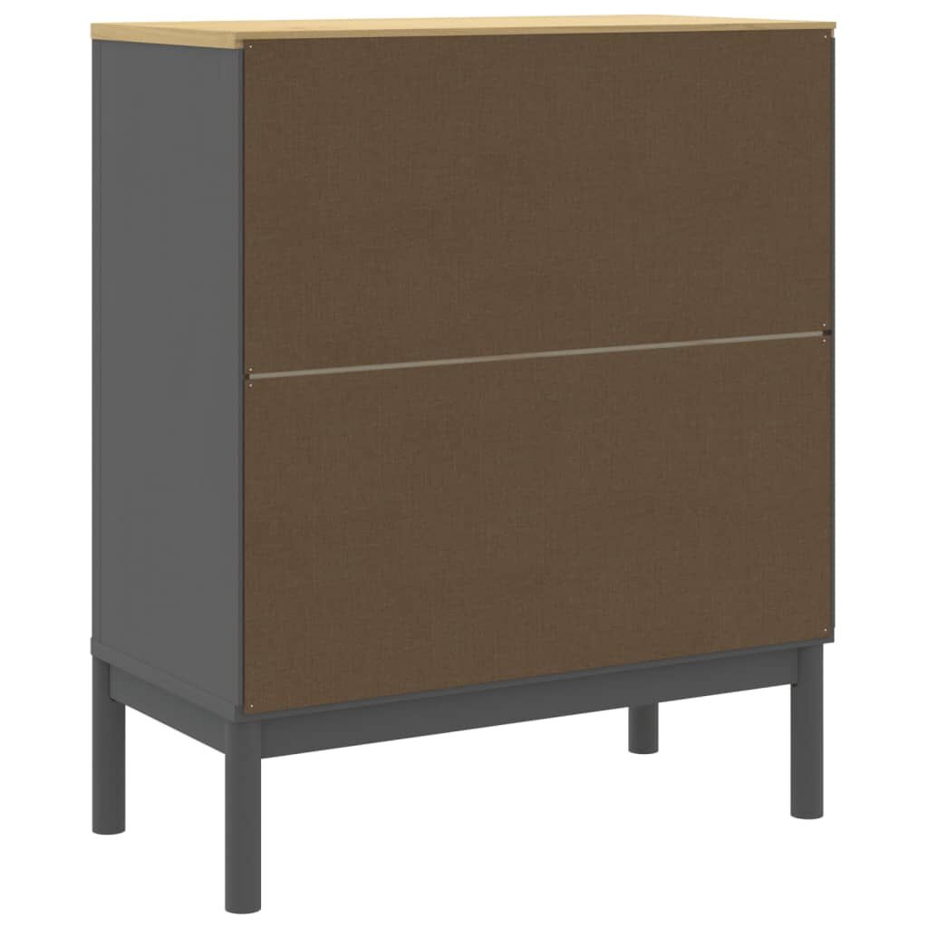 vidaXL Ladekast FLORO Grenenhout Grijs - 35% Korting!