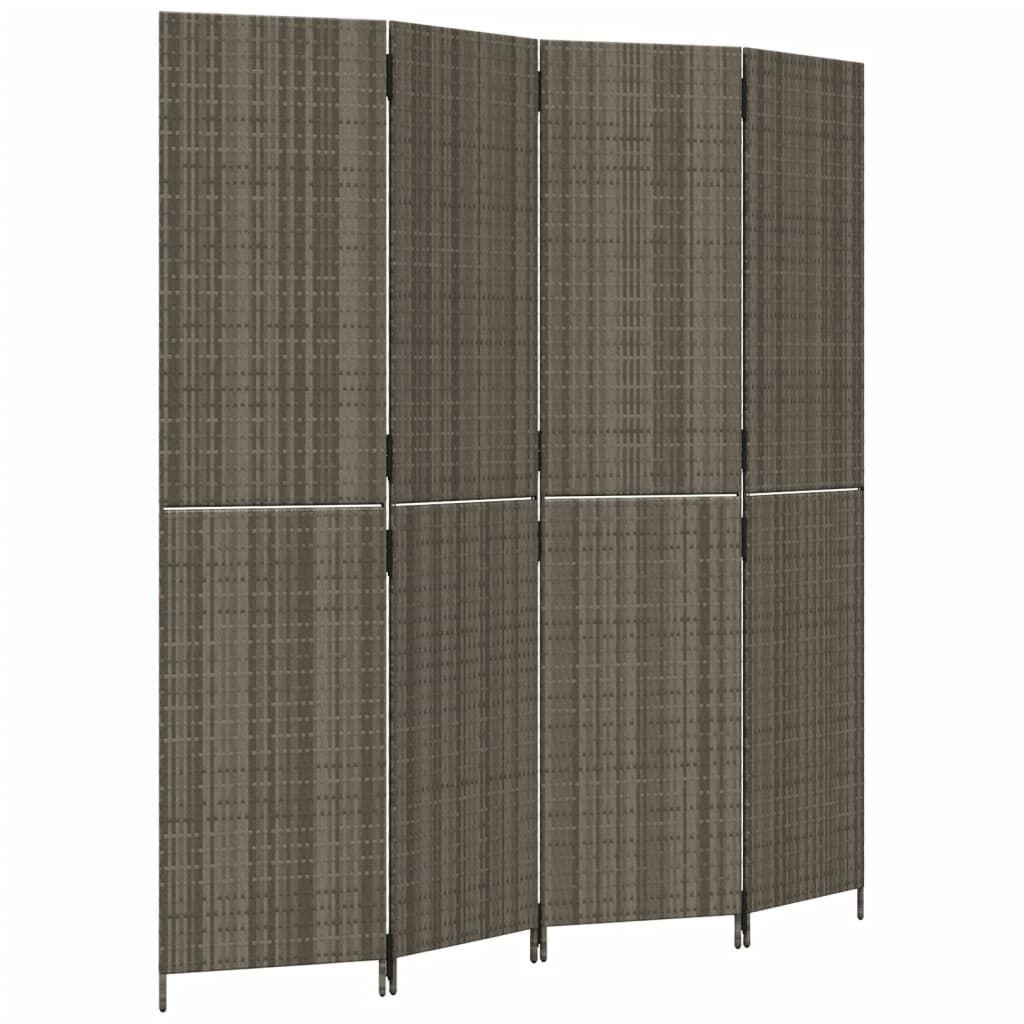 VidaXL Kamerscherm 4 Panel Grijs - 35% Korting! Topdeal!
