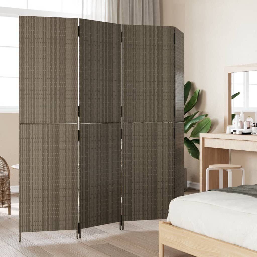 VidaXL Kamerscherm 4 Panel Grijs - 35% Korting! Topdeal!