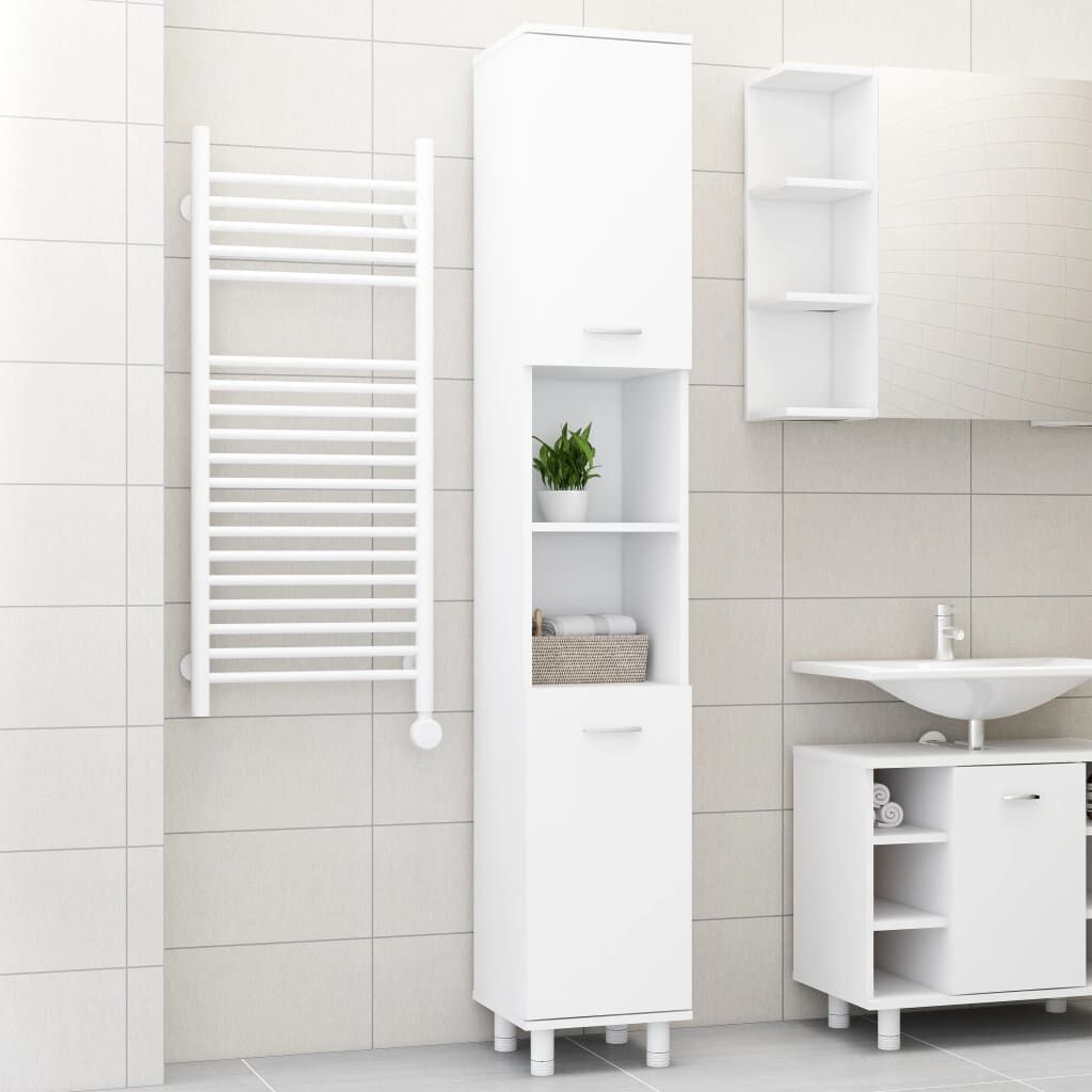 vidaXL Badkamerkast Wit 30x30x179cm - 40% Korting!