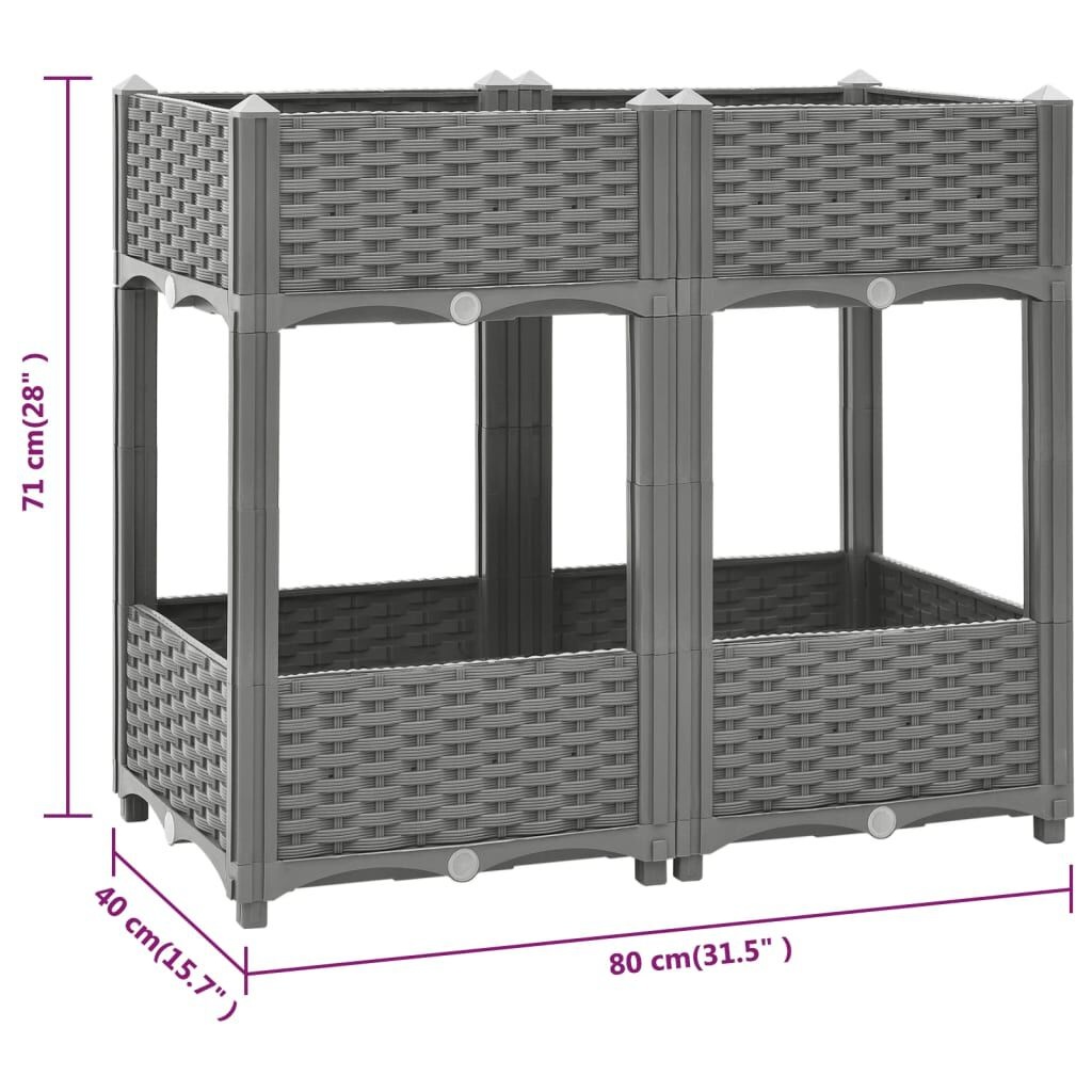 VidaXL Verhoogde Plantenbak 80x40x71cm - 35% Korting!