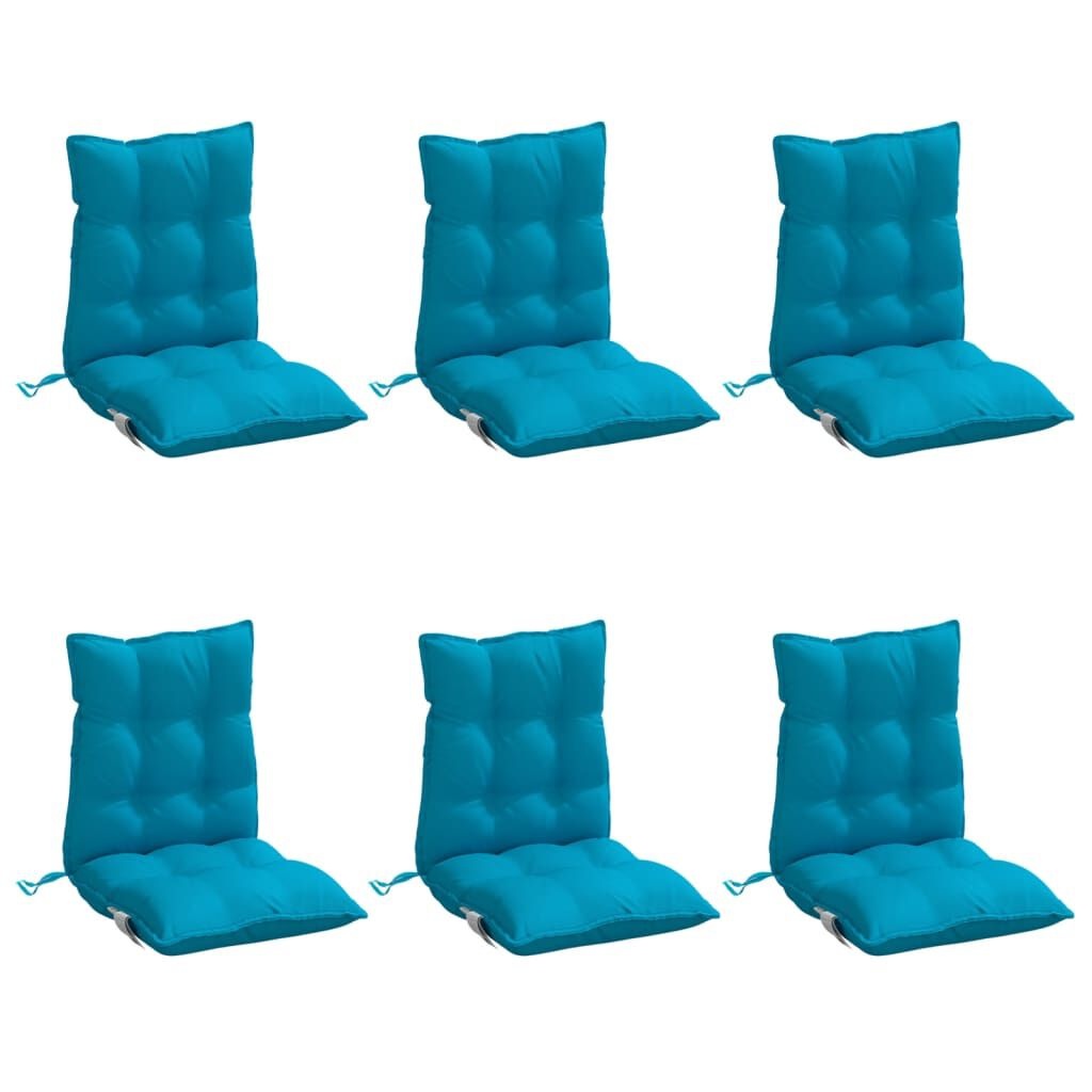 Stoelkussens Lichtblauw (6 st) - 40% Korting! Beschadigde Verpakking