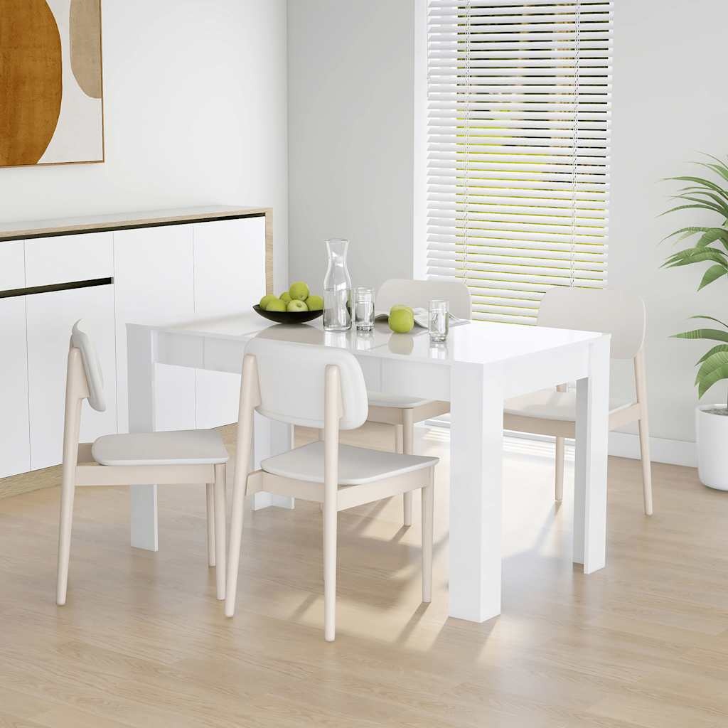 VidaXL Eettafel Wit Hoogglans 140cm - 35% Korting!