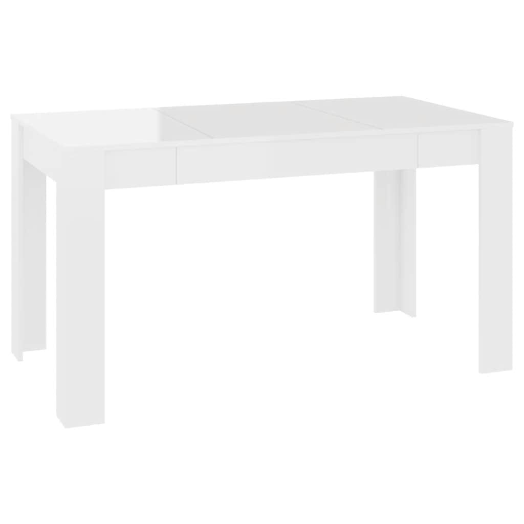 VidaXL Eettafel Wit Hoogglans 140cm - 35% Korting!